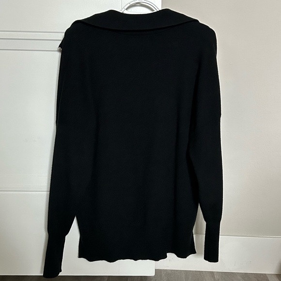 Abercrombie & Fitch Soft A&F Collection Black Quarter Zip Sweater - Picture 3 of 4